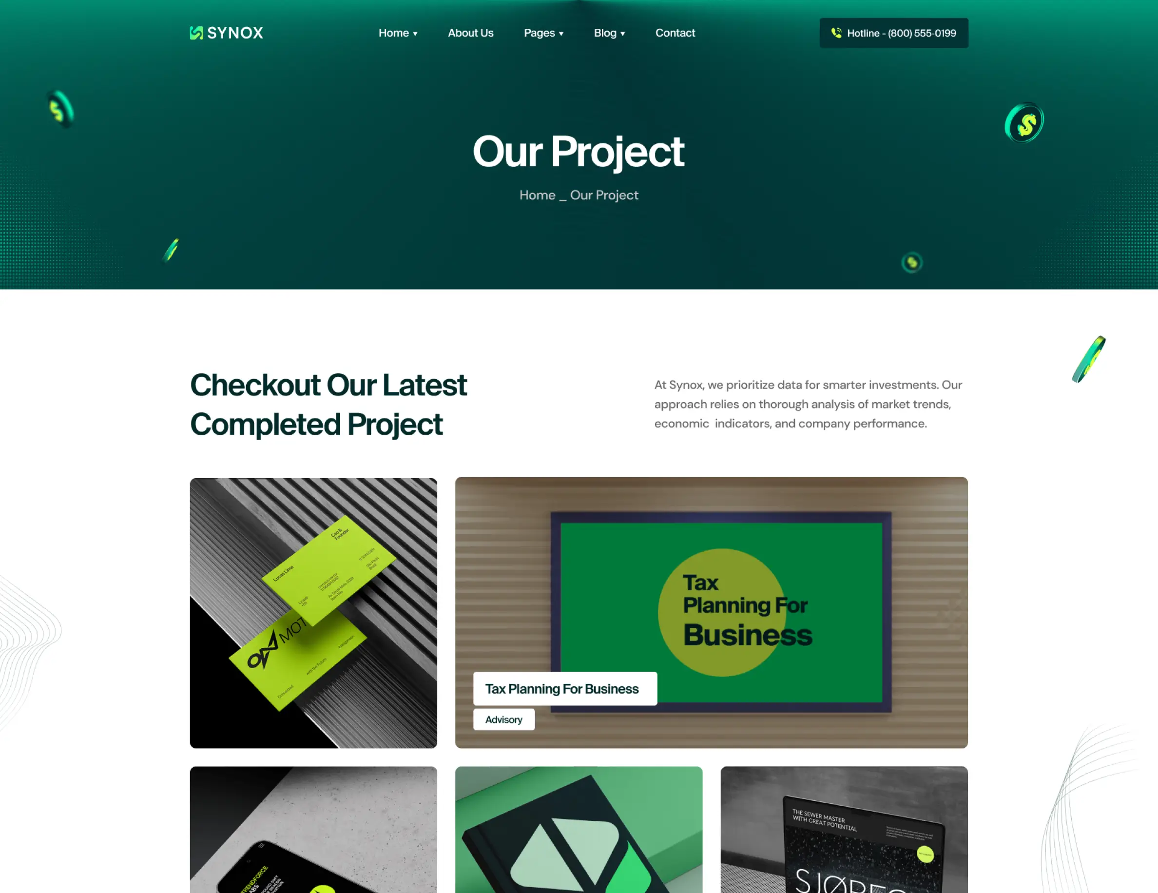 Projects page